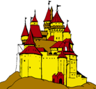 Dibujo Castillo medieval pintado por jean