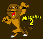 Dibujo Madagascar 2 Alex pintado por VICTOR
