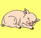 Dibujo Cerdo durmiendo pintado por ANNAILAURA