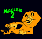 Dibujo Madagascar 2 Alex pintado por brendaantonella