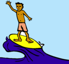 Dibujo Surfista pintado por chulopetas
