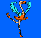 Dibujo Avestruz en ballet pintado por adri