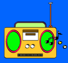 Dibujo Radio cassette 2 pintado por isis