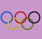 Dibujo Anillas de los juegos olimpícos pintado por pacris