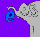 Dibujo Elefante pintado por evelyn