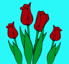 Dibujo Tulipanes pintado por vanessa