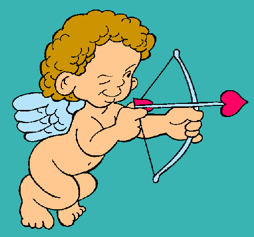 Cupido apuntando con la flecha