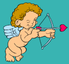 Dibujo Cupido apuntando con la flecha pintado por ingrid100
