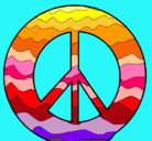 Dibujo Símbolo de la paz pintado por cris