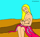 Dibujo Madre con su bebe pintado por sheilamoran