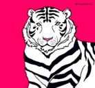 Dibujo Tigre pintado por Jimenaa.