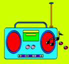 Dibujo Radio cassette 2 pintado por zuri