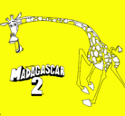 Dibujo Madagascar 2 Melman 2 pintado por luli