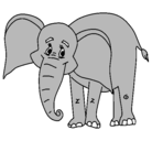 Dibujo Elefante feliz pintado por ian