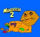 Dibujo Madagascar 2 Alex pintado por ismael