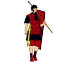 Dibujo Soldado romano pintado por ROY