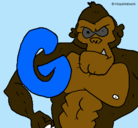 Dibujo Gorila pintado por AGUSTIN