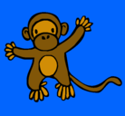 Dibujo Mono pintado por nina