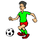 Dibujo Jugador de fútbol pintado por Ale
