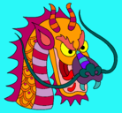 Dibujo Cabeza de dragón pintado por andreita