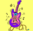 Dibujo Guitarra eléctrica pintado por beatriz