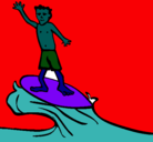 Dibujo Surfista pintado por christian