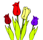 Dibujo Tulipanes pintado por bibi