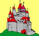 Dibujo Castillo medieval pintado por ariana