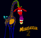 Dibujo Madagascar 2 Melman pintado por Iskra