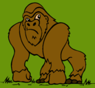 Dibujo Gorila pintado por sergio