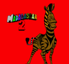 Dibujo Madagascar 2 Marty pintado por fatima