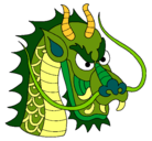 Dibujo Cabeza de dragón pintado por mushu