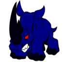 Dibujo Rinoceronte II pintado por gonzalo