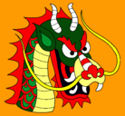 Dibujo Cabeza de dragón pintado por carlosandres