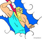 Dibujo Dios Zeus pintado por carlos