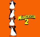 Dibujo Madagascar 2 Pingüinos pintado por abril