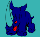 Dibujo Rinoceronte II pintado por francisco