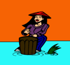 Dibujo Mujer tocando el bongó pintado por alessandra