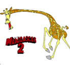 Dibujo Madagascar 2 Melman 2 pintado por nicolas