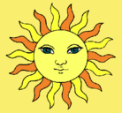 Dibujo Sol pintado por fernanda