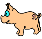 Dibujo Cerdo pintado por lauradanielaramirez