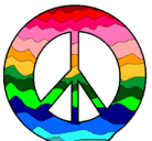 Dibujo Símbolo de la paz pintado por laura