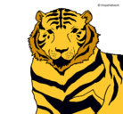 Dibujo Tigre pintado por aslan