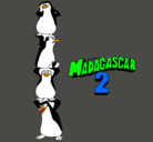 Dibujo Madagascar 2 Pingüinos pintado por genesis
