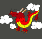 Dibujo Dragón chino pintado por diego