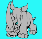 Dibujo Rinoceronte II pintado por oscar