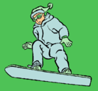 Dibujo Snowboard pintado por petter