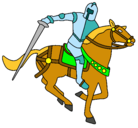 Dibujo Caballero a caballo IV pintado por Boboman