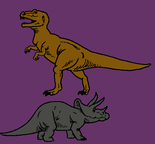 Triceratops y tiranosaurios rex