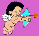 Dibujo Cupido apuntando con la flecha pintado por GianelaHuanca